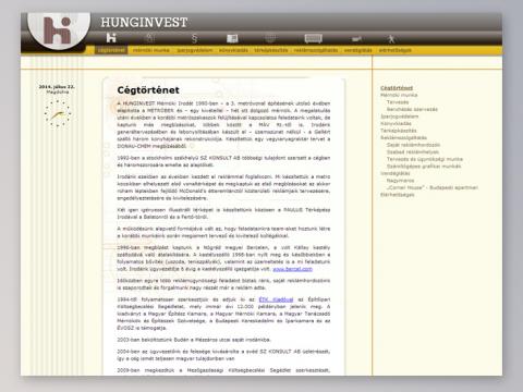 Hunginvest weboldal
